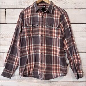 The North Face Flannel Button Up Long Sleeve Shirt Men's Sz Small
